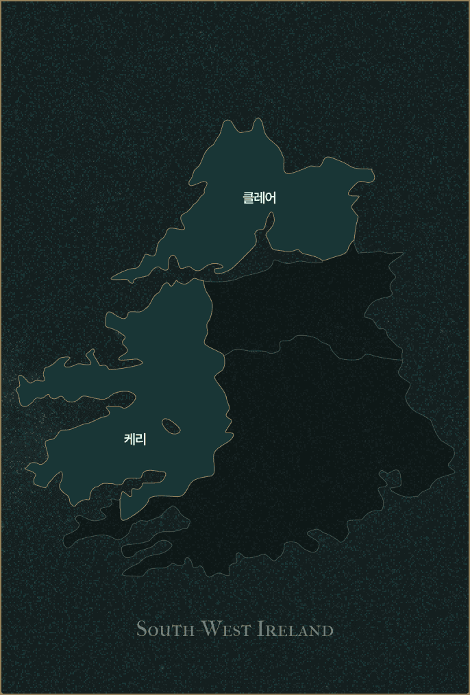 남서부 아일랜드 지도
